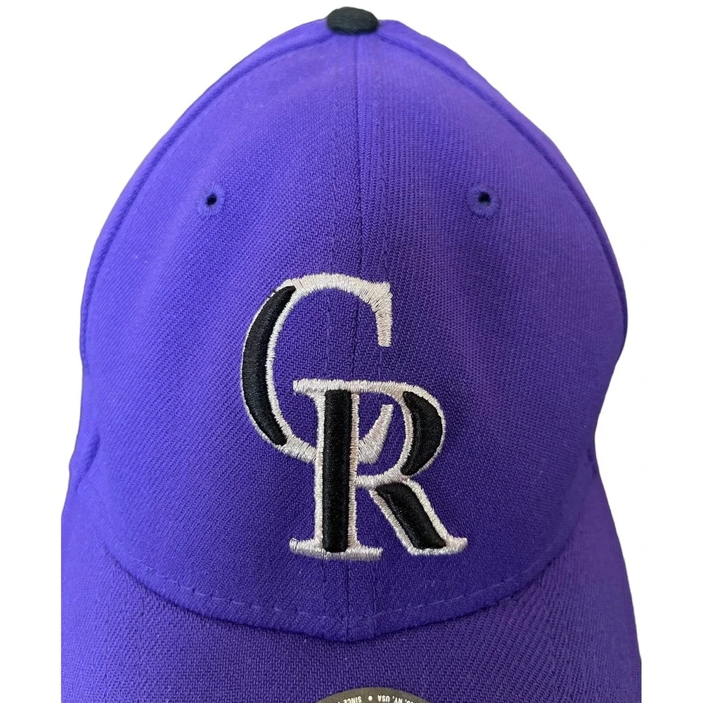Colorado Rockies New Era 39THIRTY Hat M/L Purple Alt 2 Team Classic MLB Cap